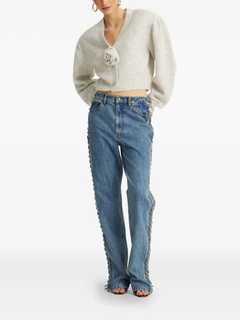 ROTATE BIRGER CHRISTENSEN laced straight leg jeans - Blue - zdjęcie produktu nr 2