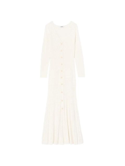 SANDRO pointelle-knit maxi dress - Neutrals - zdjęcie produktu nr 1