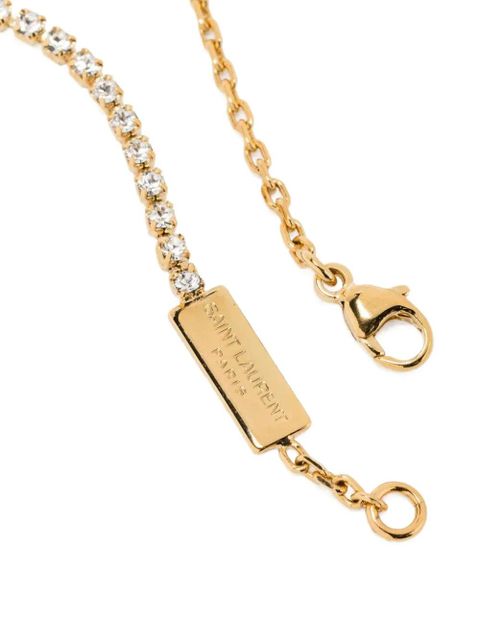 Saint Laurent Monogranne crystal bracelet - Gold