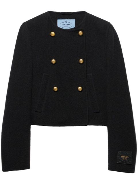 Prada Double-breasted twill jacket - Black - zdjęcie produktu nr 1