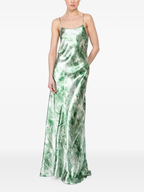 Victoria Beckham strap V-neck dress - Green - zdjęcie produktu nr 1