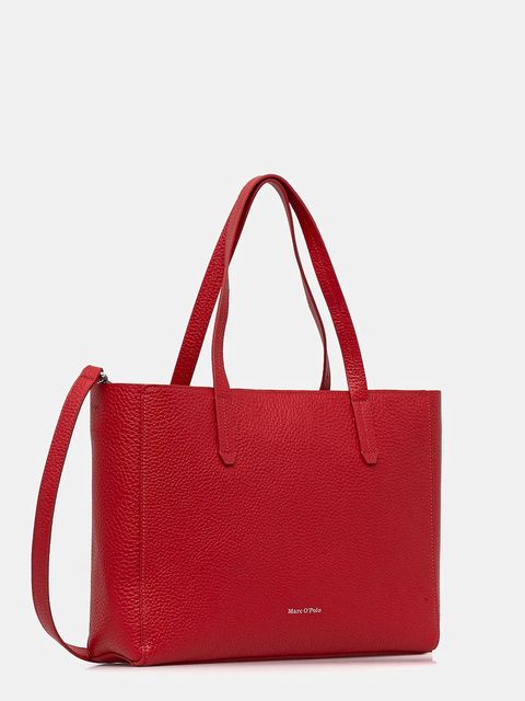 Marc O'Polo torebka skórzana kolor czerwony 5000009143