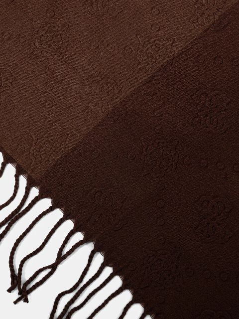 Guess szalik damski kolor brązowy wzorzysty AW5419 POL03