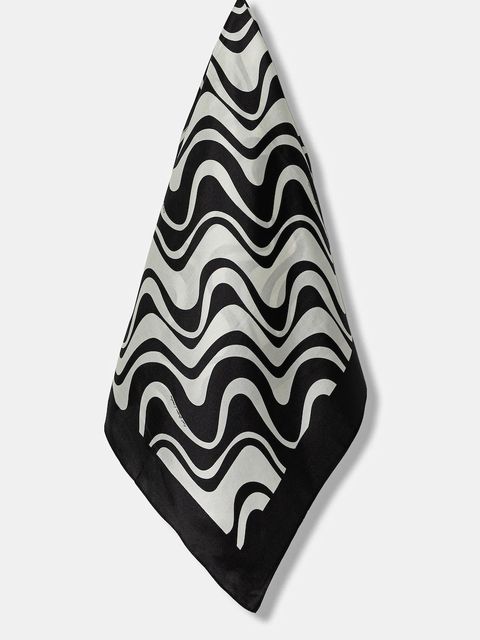 Kurt Geiger London apaszka jedwabna damska kolor czarny wzorzysta 2098513469 - zdjęcie produktu nr 1