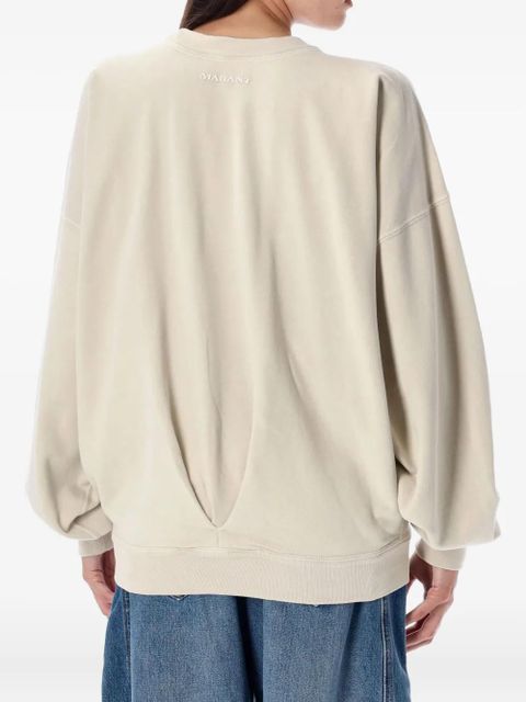 MARANT ÉTOILE twist-detail crew-neck sweatshirt - Neutrals - zdjęcie produktu nr 2