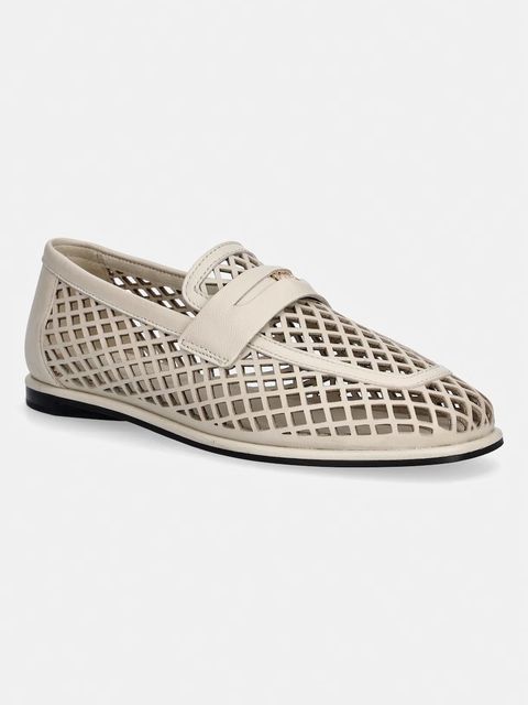Tommy Hilfiger mokasyny damskie skórzane TH COIN LTH LOAFER LASER CUT - zdjęcie produktu nr 1