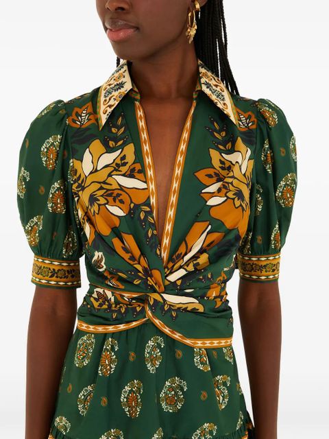 FARM Rio Ayla floral-print mini dress - Green
