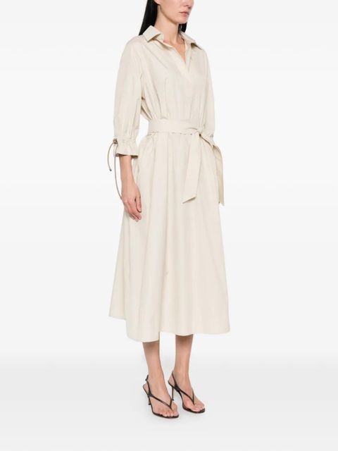Max Mara tied-cuffs midi dress - Neutrals - zdjęcie produktu nr 2