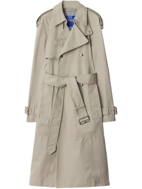 Burberry long cotton trench coat - Neutrals - zdjęcie produktu nr 1
