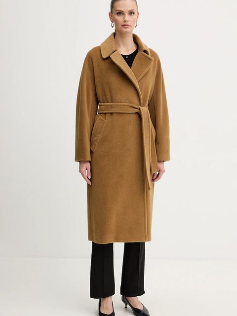 Marella płaszcz wełniany kolor zielony 2523016142200 - zdjęcie produktu nr 1