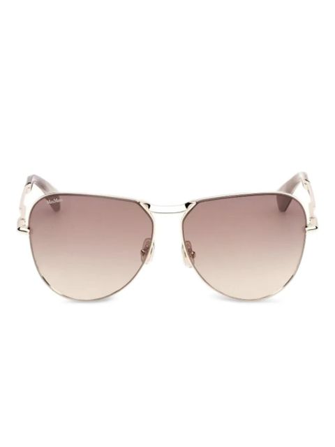 Max Mara Eyewear round-framed sunglasses - Gold - zdjęcie produktu nr 1