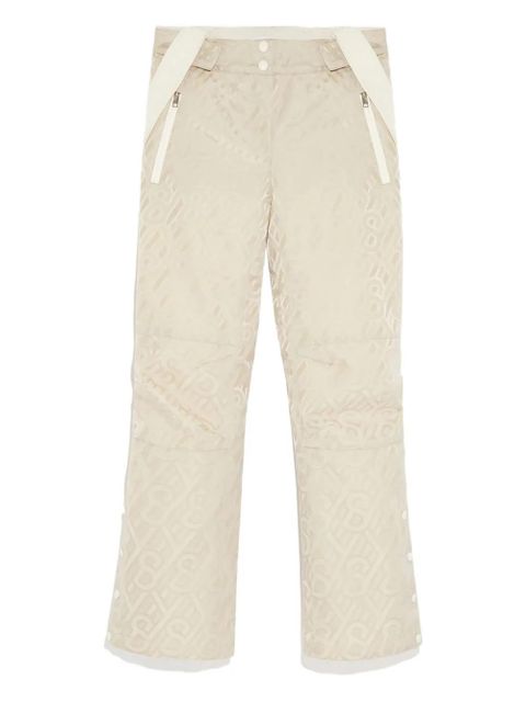 Yves Salomon monogram-pattern snow trousers - Neutrals