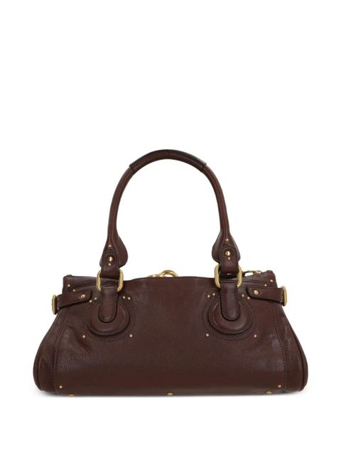 Chloé Paddington padlock studded tote bag - Brown