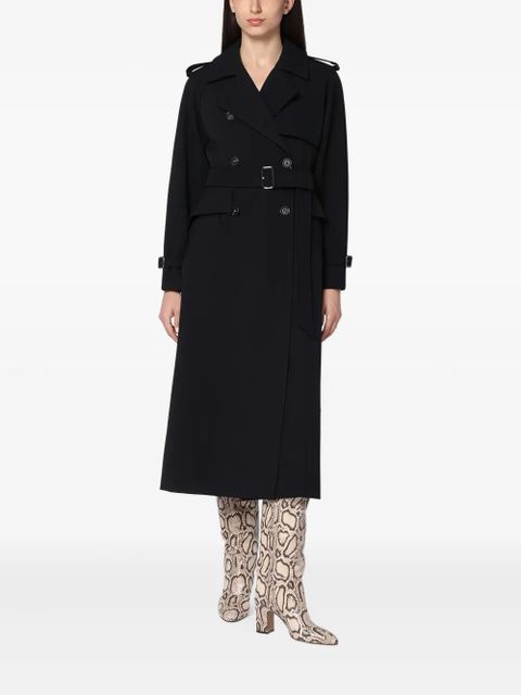 Max Mara double-breasted belted trench coat - Black