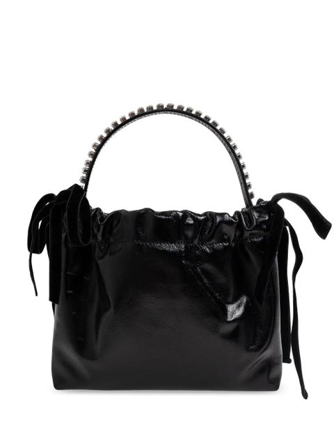 Jimmy Choo logo-print drawstring tote bag - Black