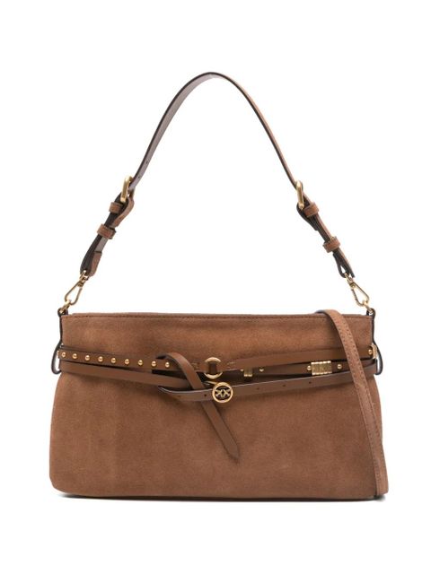 PINKO logo-detail buckle shoulder bag - Brown - zdjęcie produktu nr 1