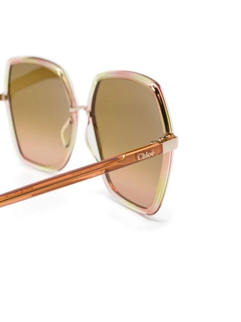 Chloé Eyewear oversize-frame sunglasses - Orange