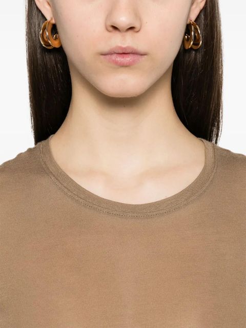 TOM FORD semi-sheer T-shirt - Brown