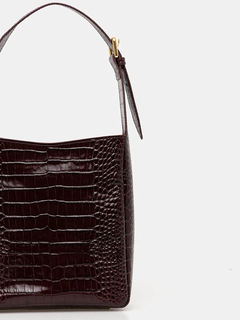 Luisa Spagnoli torebka skórzana kolor bordowy 542513