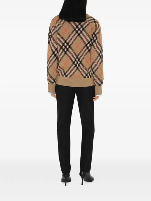 Burberry checked cardigan - Brown