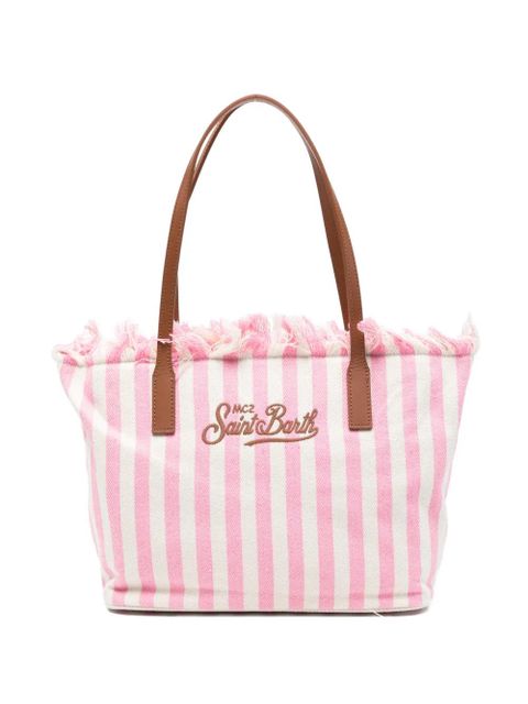 MC2 Saint Barth striped fringed beach bag - Pink - zdjęcie produktu nr 1