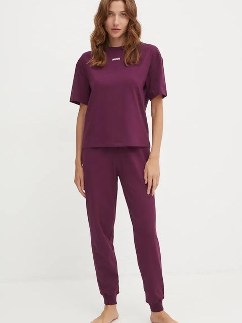 HUGO spodnie lounge kolor fioletowy 50490578 - zdjęcie produktu nr 2