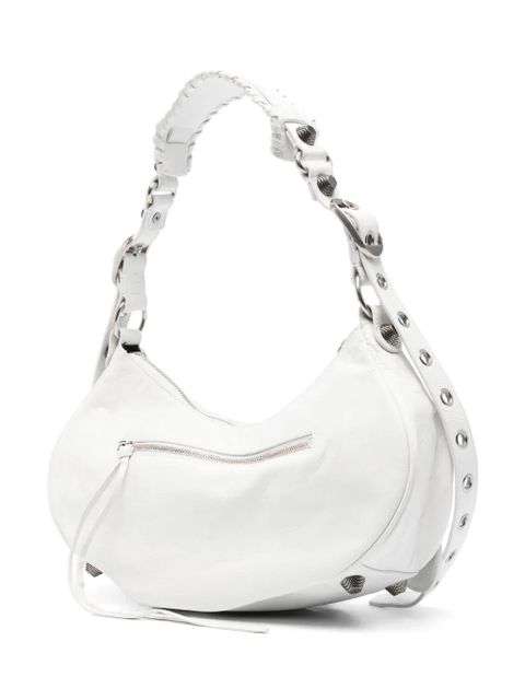 Balenciaga Le Cagole S leather shoulder bag - White