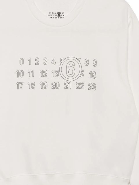 MM6 Maison Margiela logo-print cotton sweatshirt - White