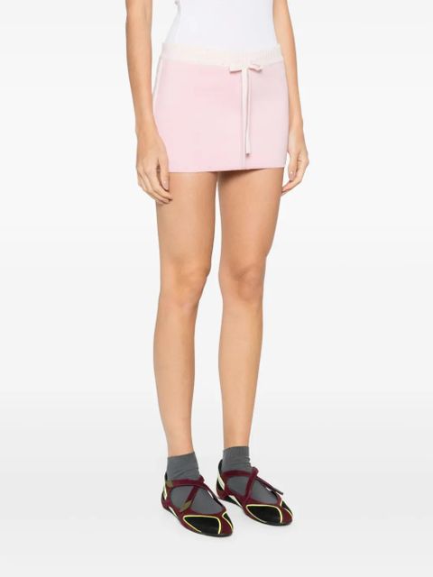 Balenciaga logo-embroidered mini skirt - Pink