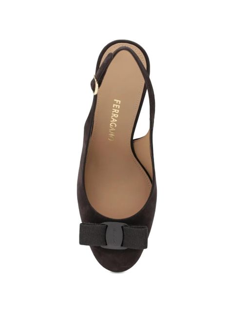 Ferragamo Vara bow slingback pumps - Brown