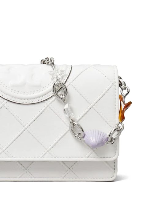 Tory Burch Fleming charm chain crossbody - White