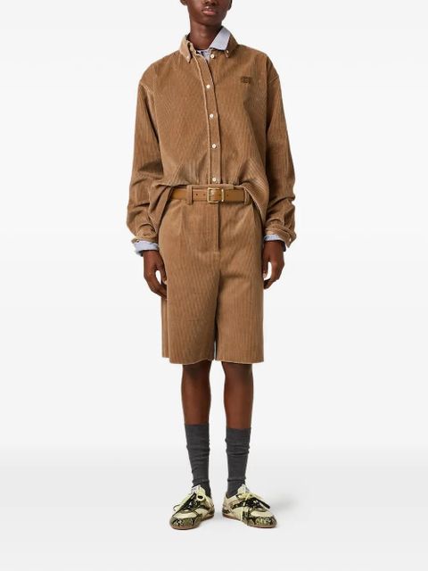 Miu Miu corduroy elbow patch shirt - Brown - zdjęcie produktu nr 2
