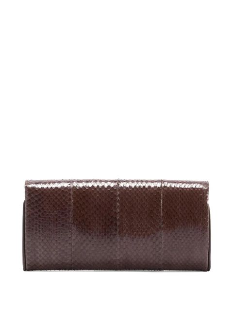 Giuseppe Zanotti FLUTIE snakeskin clutch bag - Brown