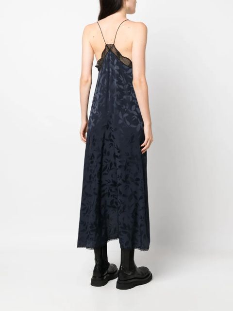 Zadig&Voltaire Risty silk midi dress - Blue