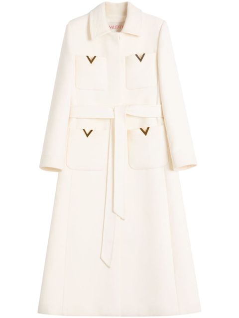 Valentino Garavani Drill double-breasted coat - White