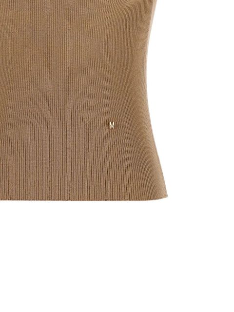 Moschino ribbed tank top - Neutrals