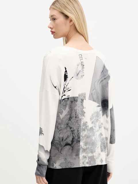 Desigual sweter GOTEMBURGO damski kolor beżowy lekki 25WWJF15 - zdjęcie produktu nr 2