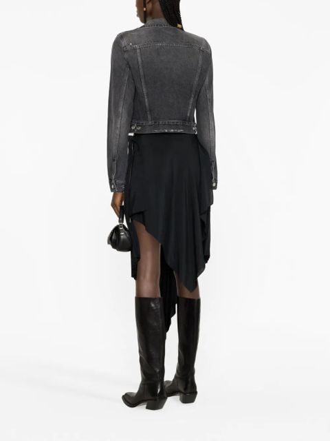 Givenchy distressed-effect zipped denim jacket - Black - zdjęcie produktu nr 2