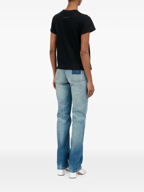 MM6 Maison Margiela printed signature T-shirt - Black