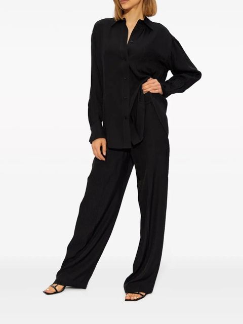 Victoria Beckham monogram-pattern button-down shirt - Black - zdjęcie produktu nr 2