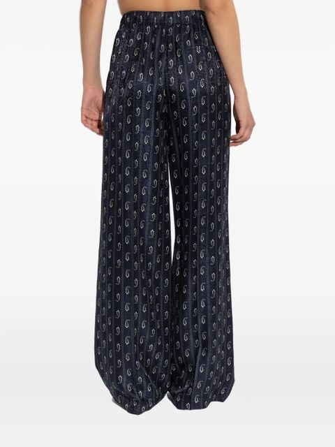Tory Burch paisley print wide-leg trousers - Blue