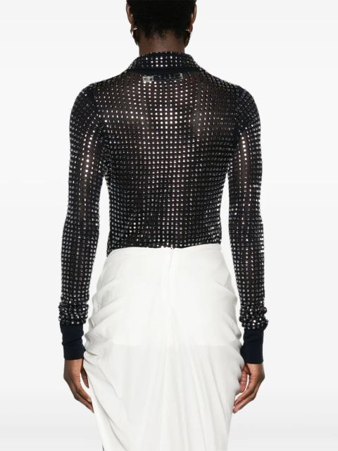 Christopher Esber Cristalla mesh body - Blue