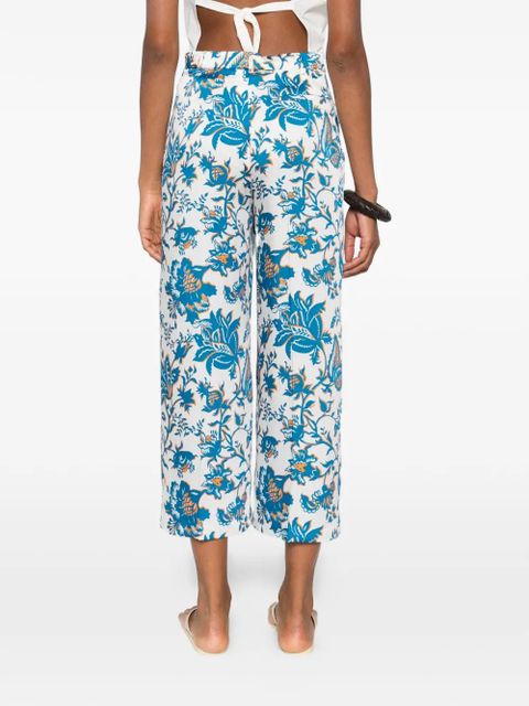 ETRO floral trousers - White