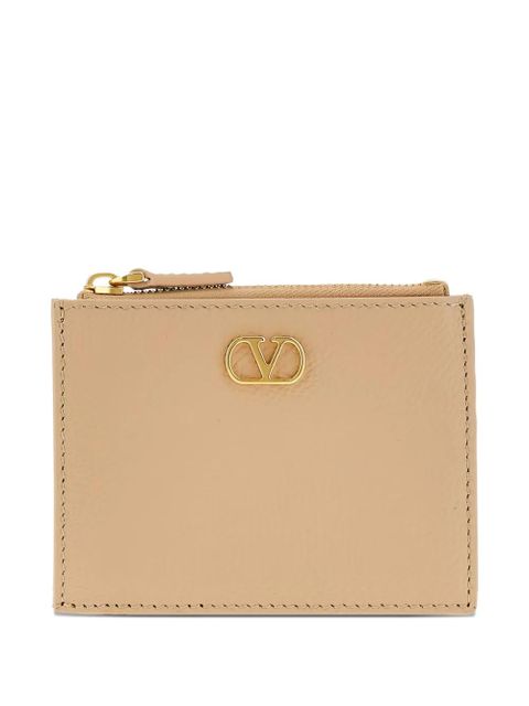 Valentino Garavani logo zip cardholder - Neutrals - zdjęcie produktu nr 1