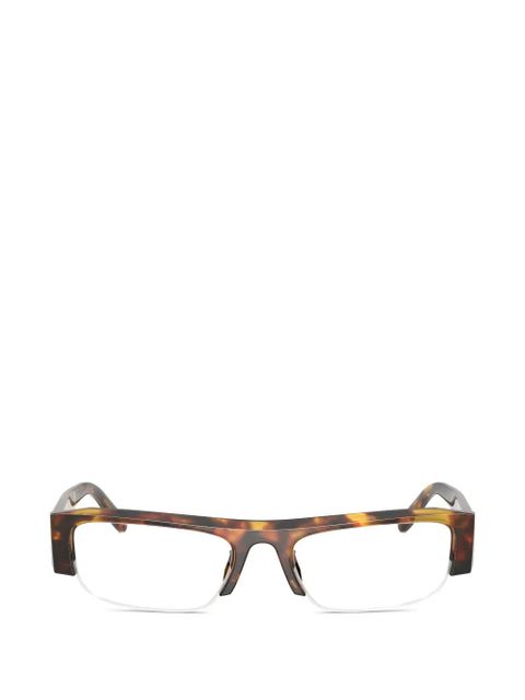 Miu Miu Eyewear rectangle-frame glasses - Brown - zdjęcie produktu nr 1