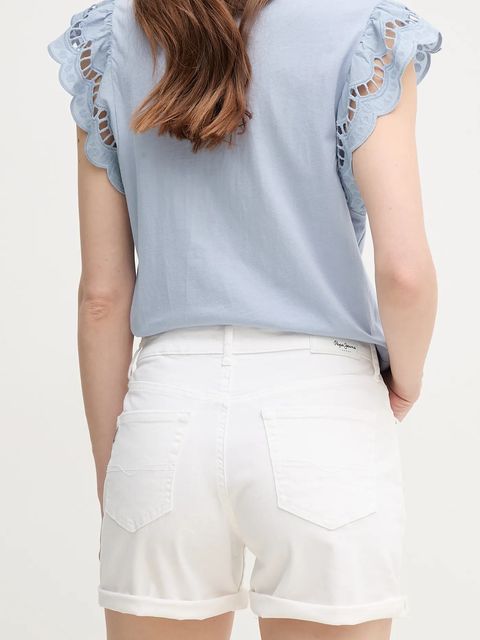 Pepe Jeans szorty jeansowe FITTED SHORT HW MARY