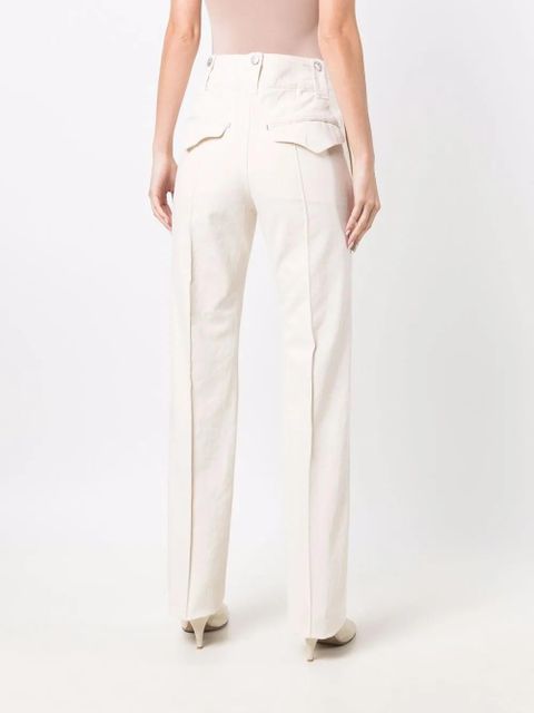 ISABEL MARANT high-rise straight-leg trousers - Neutrals - zdjęcie produktu nr 2
