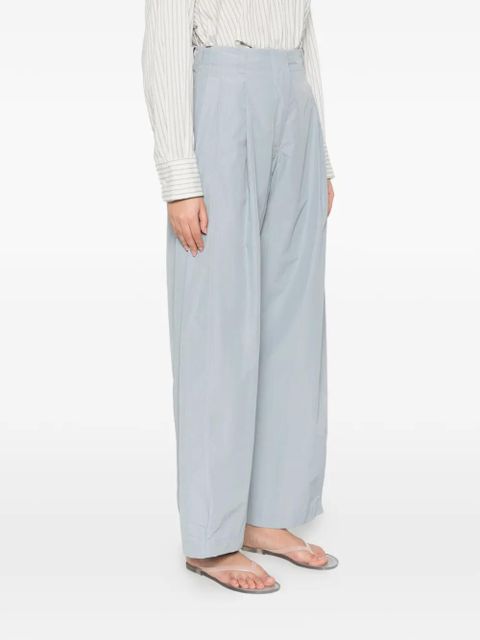 The Row pleated wide-leg trousers - White