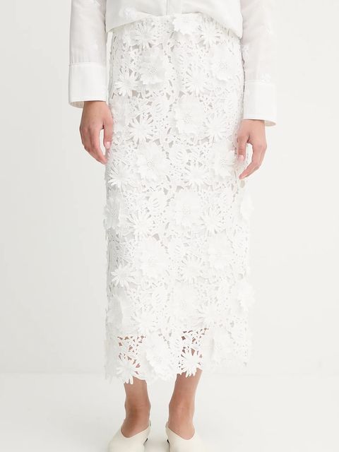 MUNTHE spódnica POMI kolor biały maxi prosta 252120325228 - zdjęcie produktu nr 1