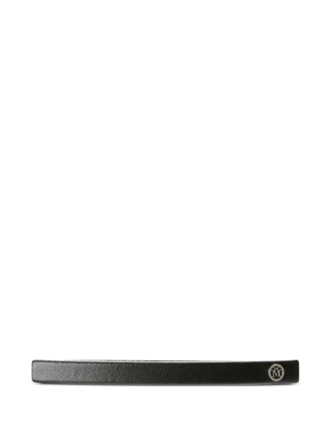 Maison Michel logo-plaque leather headband - Black - zdjęcie produktu nr 1